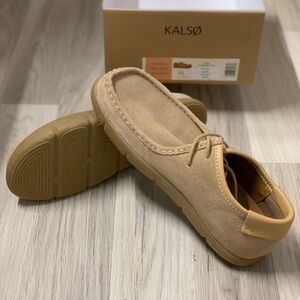 NEW KALSO Men's sz 10 DARBY Tan Shoes Natural Suede Negative Heel Loafer Oxford